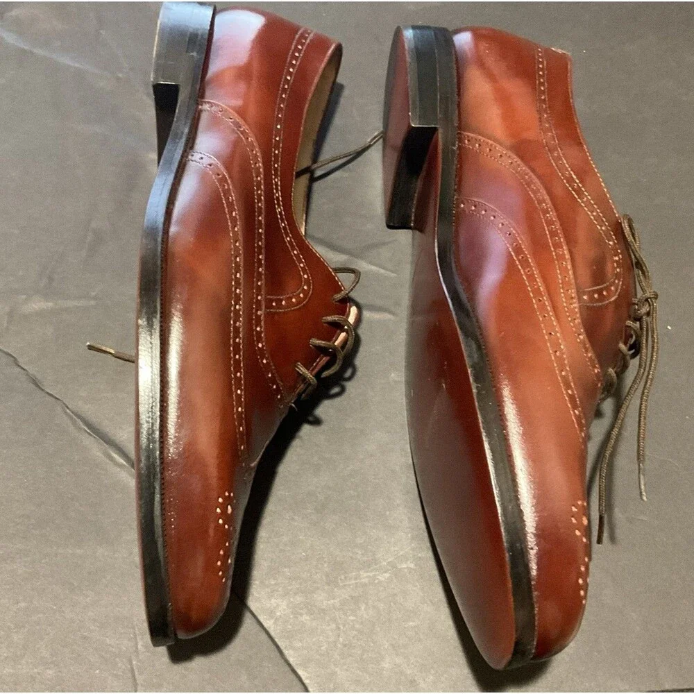 Mario Brunetti Men Brown Dress Shoe 10.5 Size Special Occasion Wear
